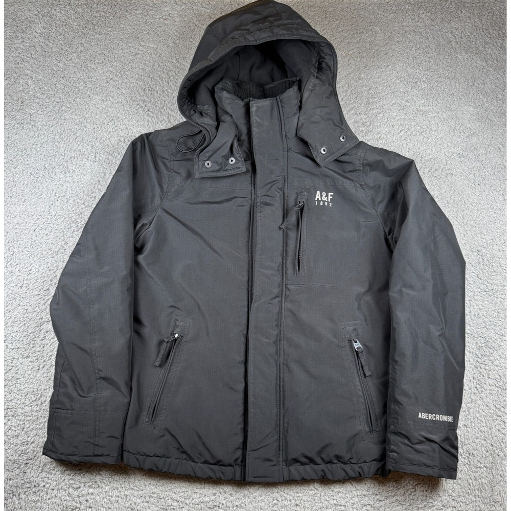 Abercrombie Fitch Jacket Mens XS Black Parka All Season Weather Warrior